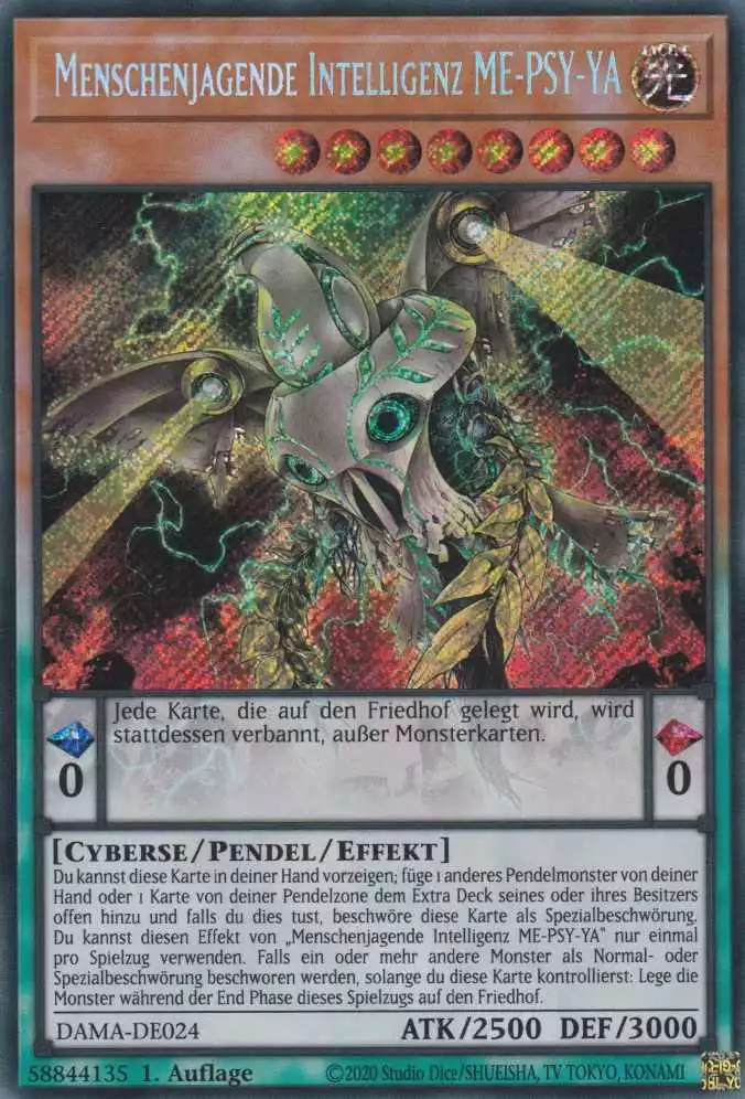 dama-de024-menschenjagende-intelligenz-me-psy-ya-secret-rare-dawn-of-majesty Menschenjagende Intelligenz ME-PSY-YA DAMA-DE024 ist in Secret Rare Yu-Gi-Oh Karte aus Dawn of Majesty 1.Auflage
