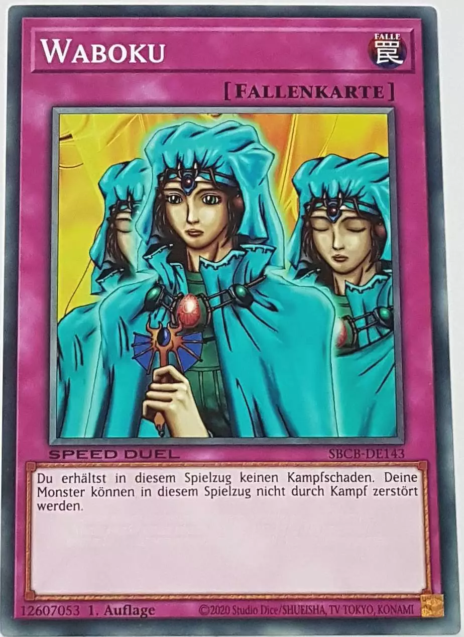 Waboku SBCB-DE143 ist in Common Yu-Gi-Oh Karte aus Speed Duel Battle City Box 1. Auflage