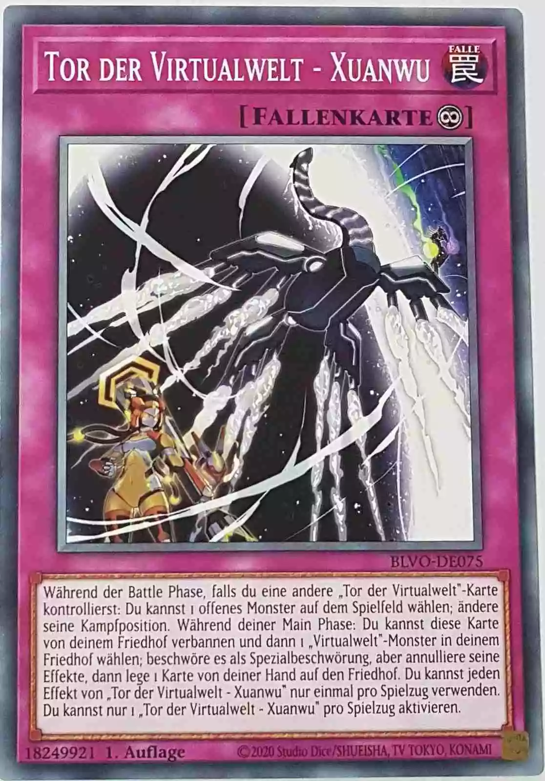 Tor der Virtualwelt - Xuanwu BLVO-DE075 ist in Common Yu-Gi-Oh Karte aus Blazing Vortex 1.Auflage
