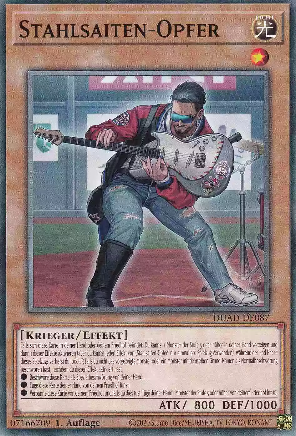Stahlsaiten-Opfer DUAD-DE087 ist in Common Yu-Gi-Oh Karte aus Duelist’s Advance 1.Auflage