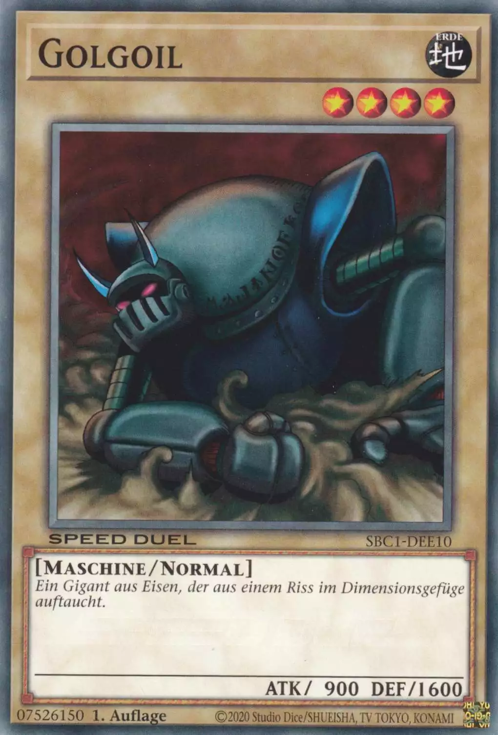 Golgoil SBC1-DEE10 ist in Common Yu-Gi-Oh Karte aus Streets of Battle City 1.Auflage