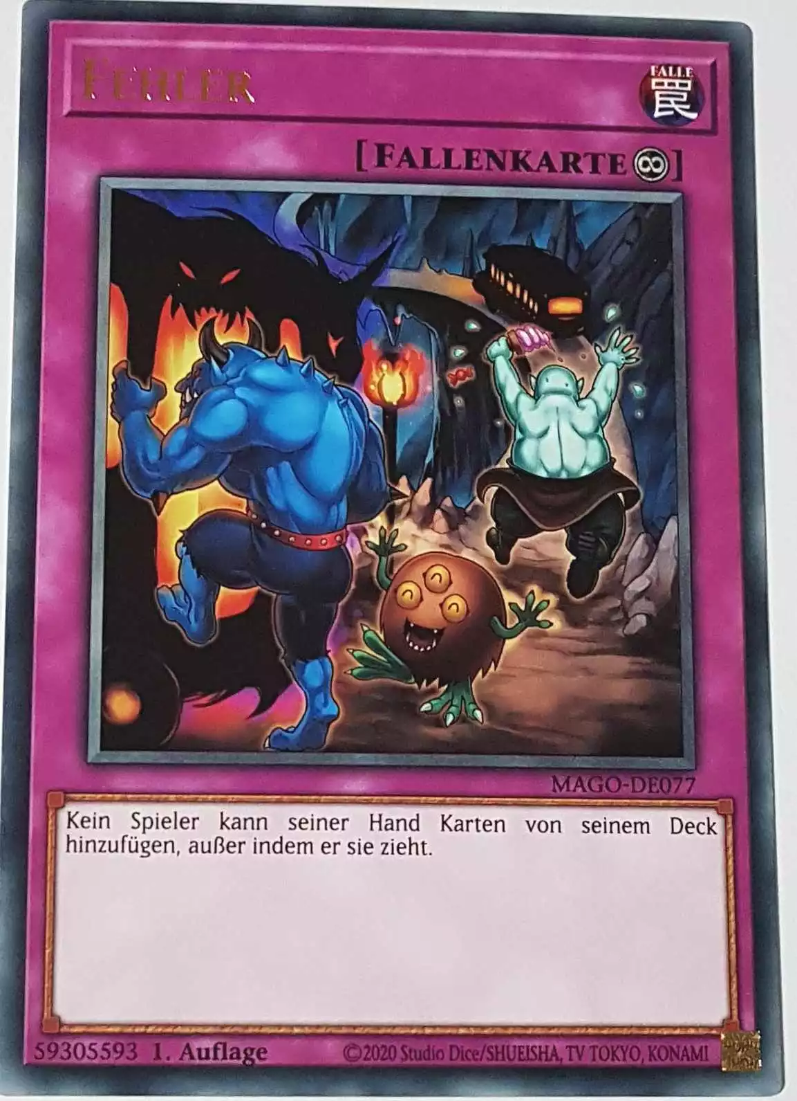 Fehler MAGO-DE077 ist in Gold Rare Yu-Gi-Oh Karte aus Maximum Gold 1. Auflage