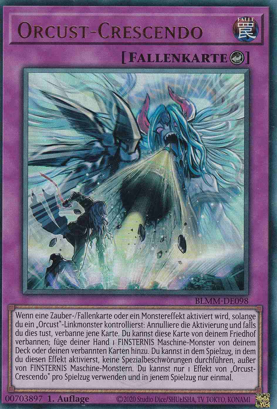 Orcust-Crescendo BLMM-DE098 ist in Ultra Rare Yu-Gi-Oh Karte aus Battles of Legend Monster Mayhem 1.Auflage