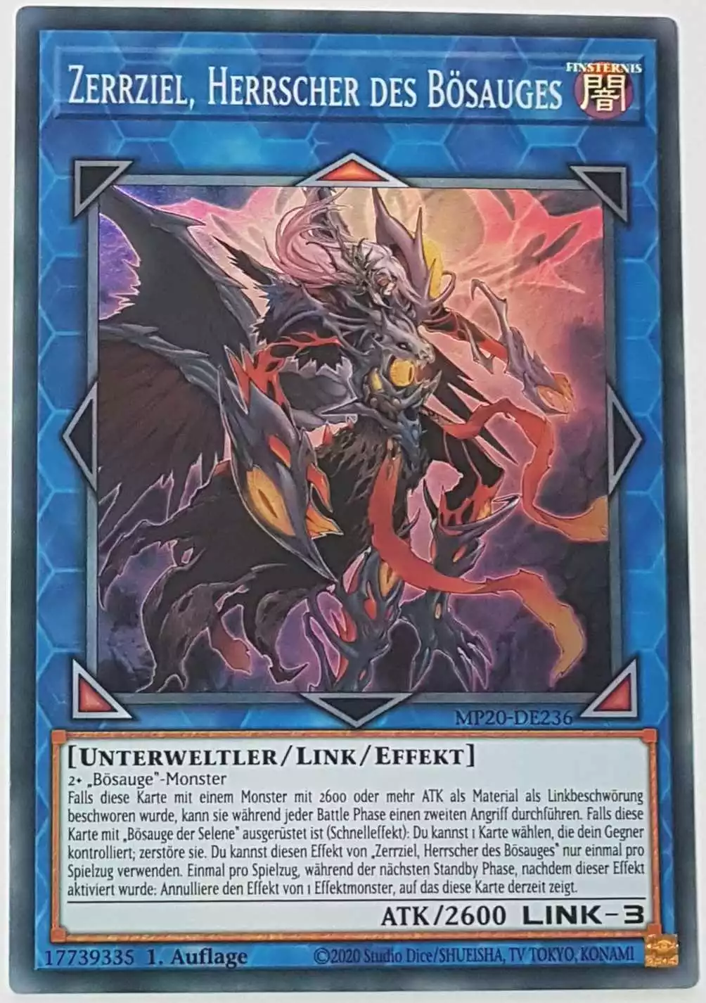 mp20-de236-zerrziel-herrscher-des-boesauges-super-rare Zerrziel, Herrscher des Bösauges MP20-DE236 ist in Super Rare Yu-Gi-Oh Karte aus 2020 Tin of Lost Memories 1.Auflage