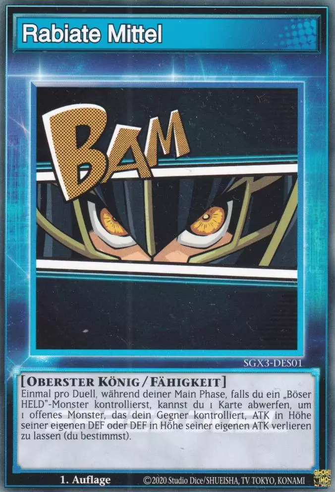 Rabiate Mittel SGX3-DES01 ist in Common Yu-Gi-Oh Karte aus Speed Duel GX: Duelists of Shadows 1.Auflage