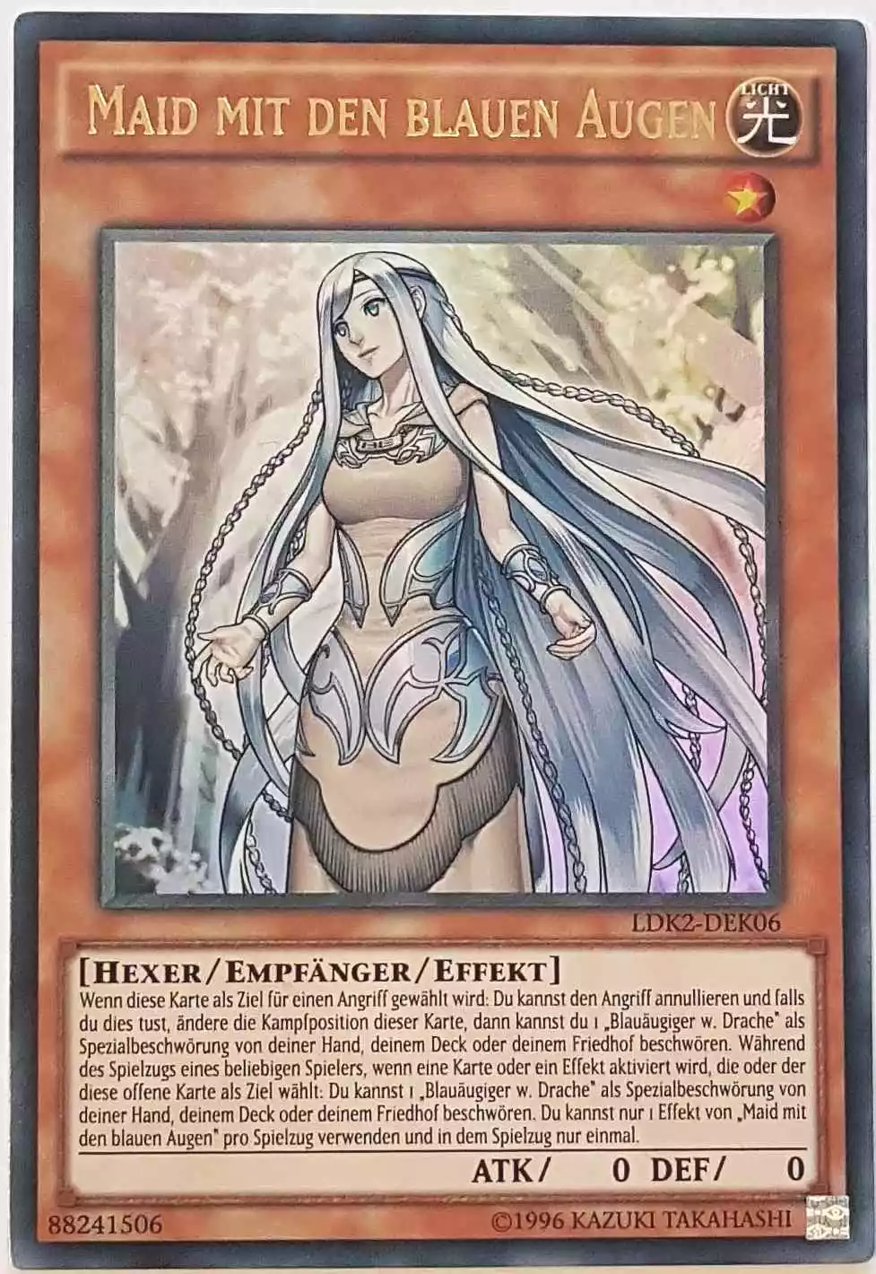 Maid mit den blauen Augen LDK2-DEK06 ist in Ultra Rare Yu-Gi-Oh Karte aus Legendary Decks 2 