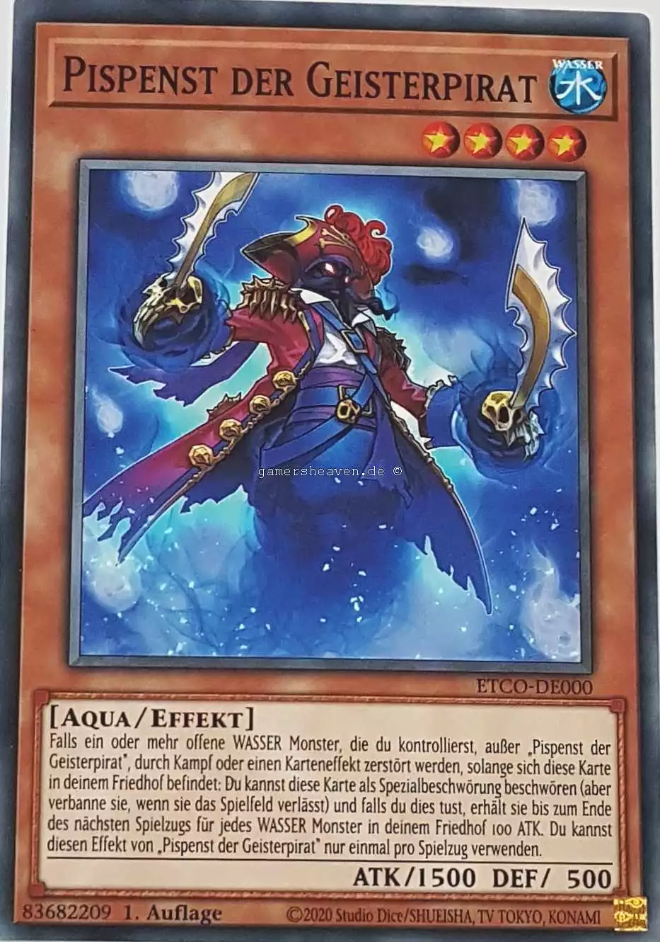 Pispenst der Geisterpirat ETCO-DE000 ist in Common Yu-Gi-Oh Karte aus Eternity Code 1.Auflage