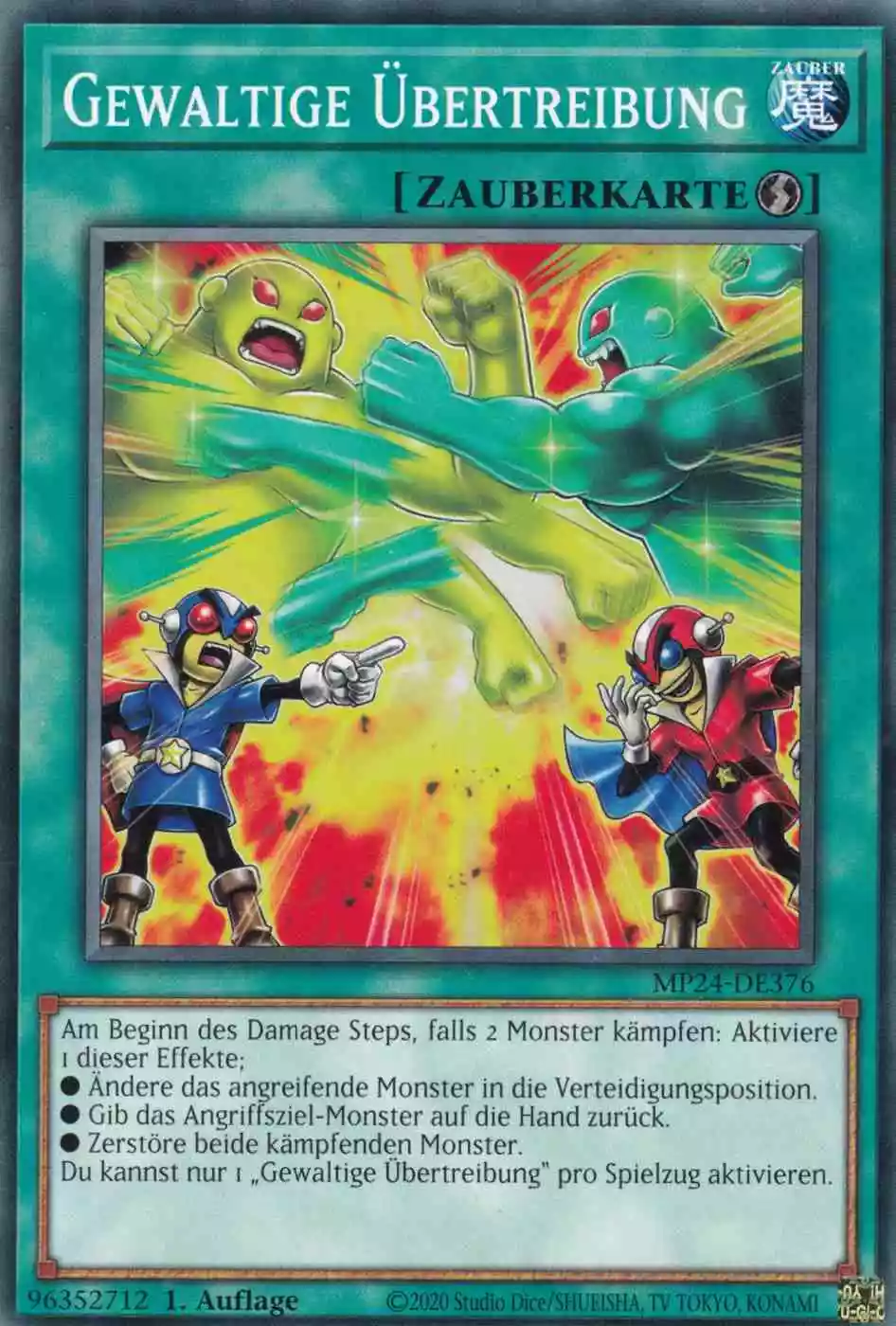 Gewaltige Übertreibung MP24-DE376 ist in Common Yu-Gi-Oh Karte aus 25th Anniversary Tin Dueling Mirrors 1.Auflage