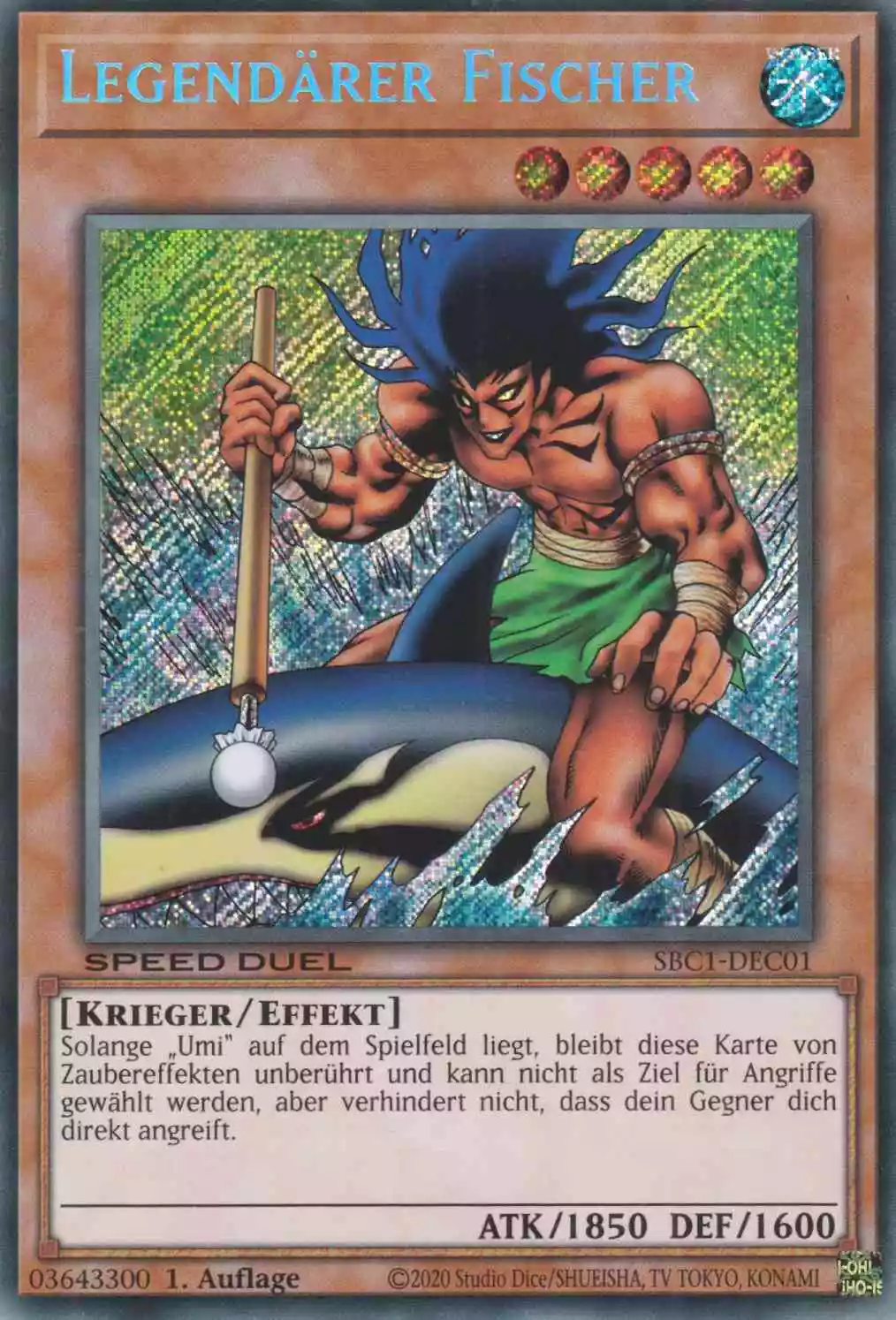 sbc1-dec01-scr-legendaerer-fischer-secret-rare-streets-of-battle-city Legendärer Fischer SBC1-DEC01 ist in Secret Rare Yu-Gi-Oh Karte aus Streets of Battle City 1.Auflage
