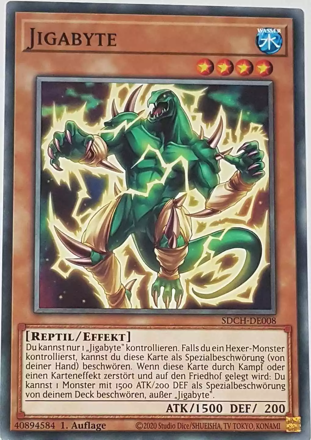 Jigabyte SDCH-DE008 ist in Common Yu-Gi-Oh Karte aus Spirit Charmers 1. Auflage