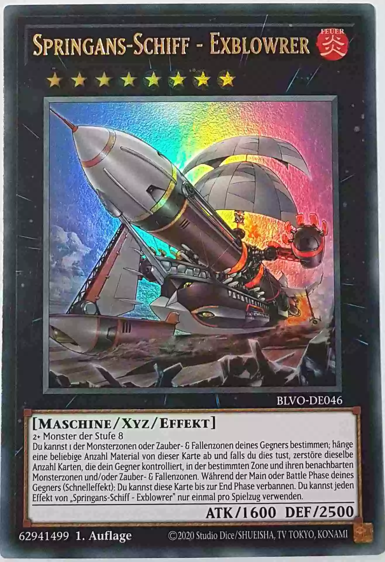 Springans-Schiff - Exblowrer BLVO-DE046 ist in Ultra Rare Yu-Gi-Oh Karte aus Blazing Vortex 1.Auflage