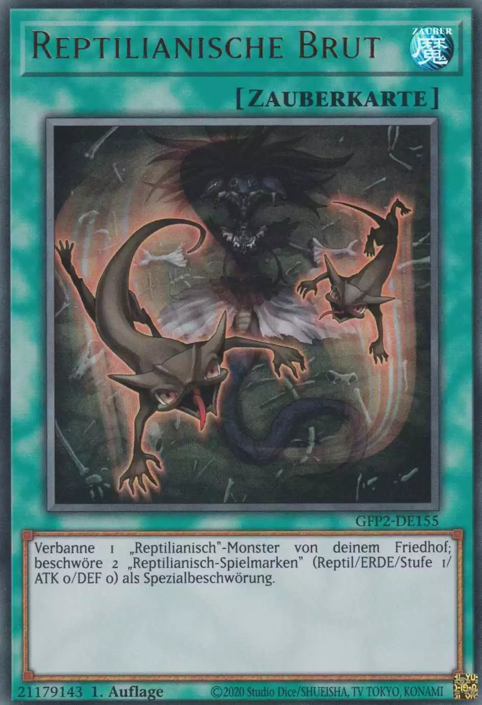 gfp2-de155-reptilianische-brut-ultra-rare-ghosts-from-the-past-the-2nd-haunting Reptilianische Brut GFP2-DE155 ist in Ultra Rare Yu-Gi-Oh Karte aus Ghosts from the Past The 2nd Haunting 1.Auflage