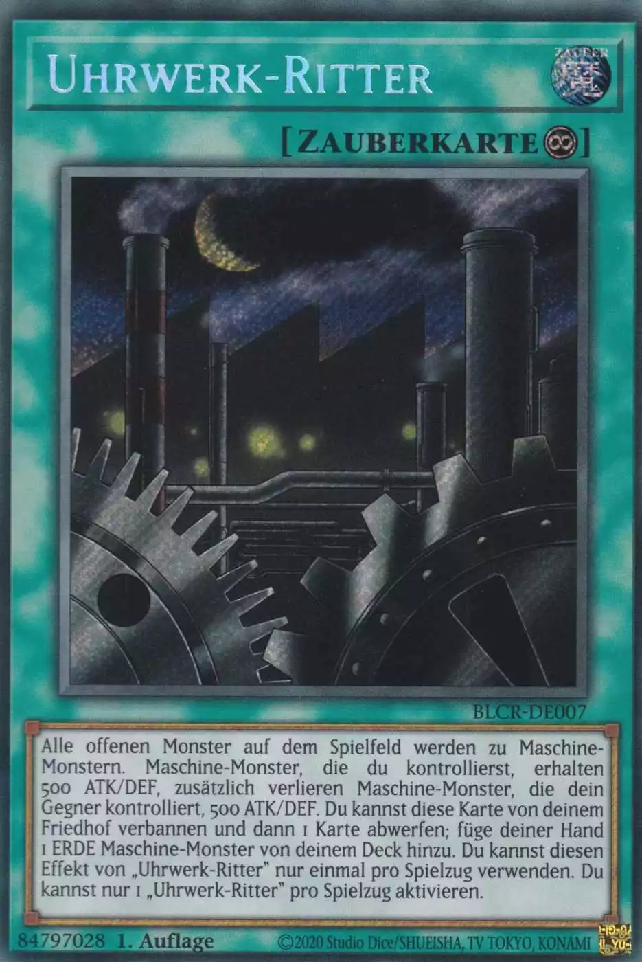 Uhrwerk-Ritter BLCR-DE007 ist in Secret Rare Yu-Gi-Oh Karte aus Battles of Legend Crystal Revenge 1.Auflage