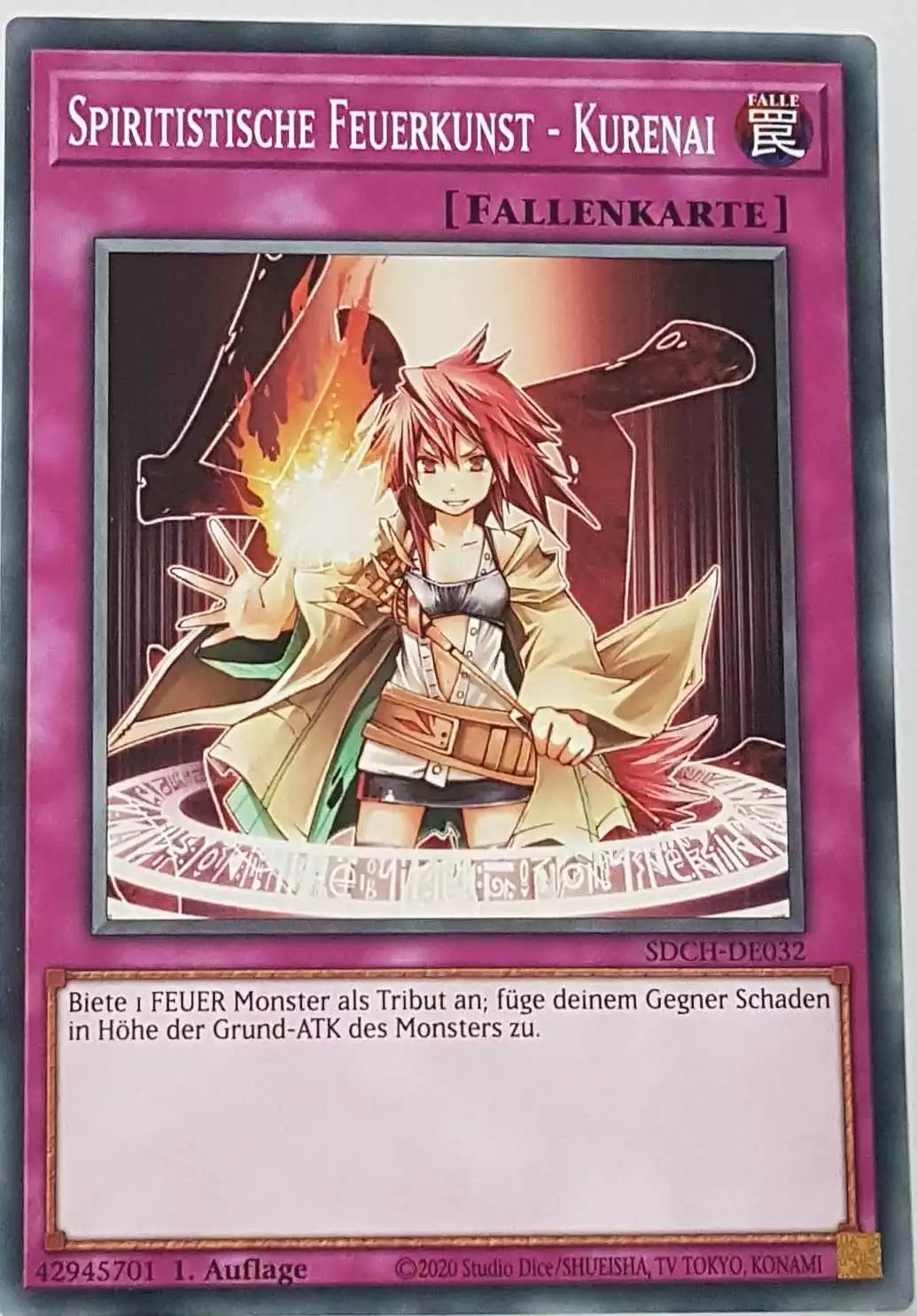 Spiritistische Feuerkunst - Kurenai SDCH-DE032 ist in Common Yu-Gi-Oh Karte aus Spirit Charmers 1. Auflage