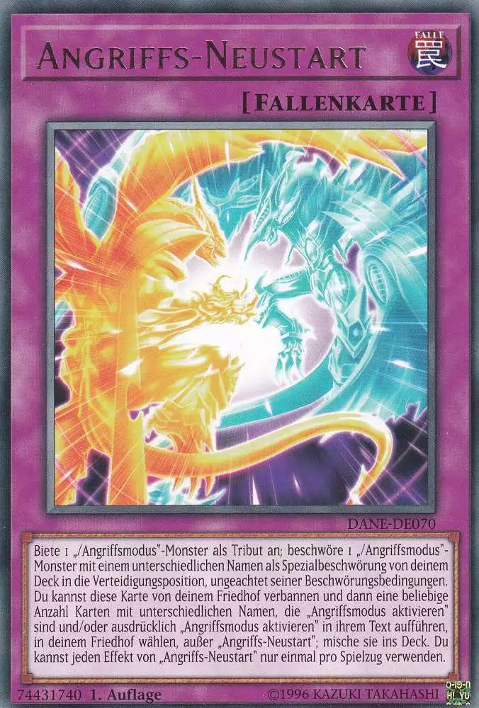 Angriffs-Neustart DANE-DE070 ist in Rare Yu-Gi-Oh Karte aus Dark Neostorm 1.Auflage