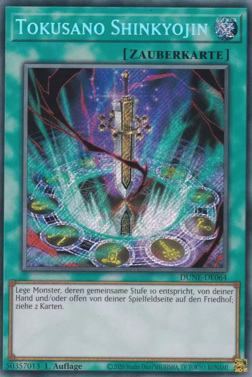 Tokusano Shinkyojin DUNE-DE064 ist in Secret Rare Yu-Gi-Oh Karte aus Duelist Nexus 1.Auflage