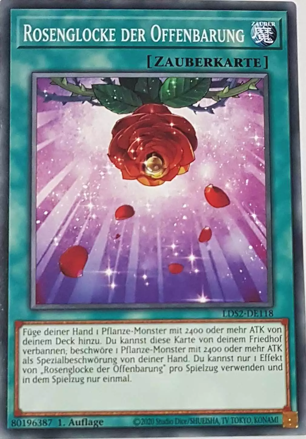 Rosenglocke der Offenbarung LDS2-DE118 ist in Common Yu-Gi-Oh Karte aus Legendary Duelists: Season 2 1.Auflage