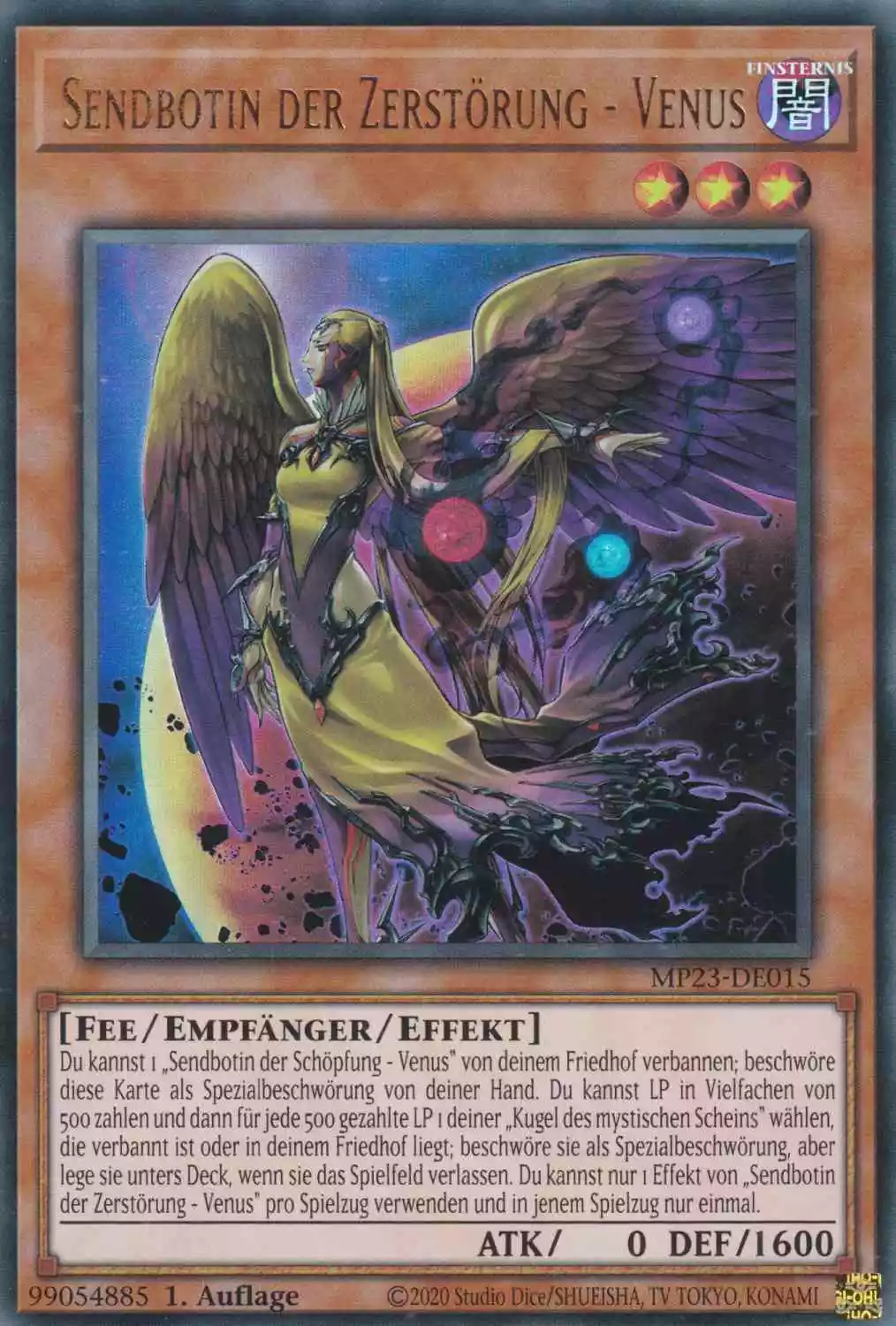 Sendbotin der Zerstörung - Venus MP23-DE015 ist in Ultra Rare Yu-Gi-Oh Karte aus 25th Anniversary Tin Dueling Heroes 1.Auflage