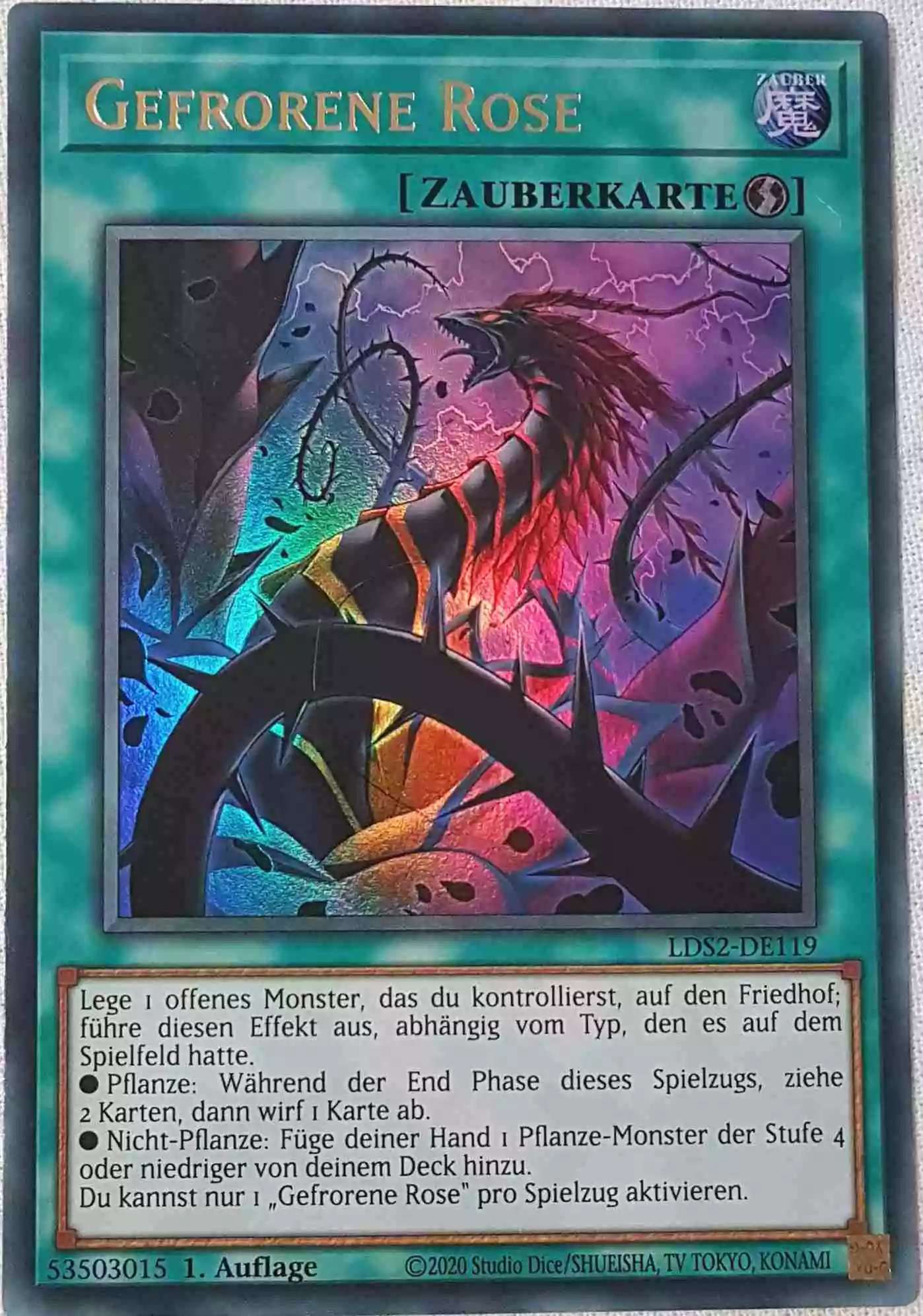 Gefrorene Rose LDS2-DE119 ist in Ultra Rare Yu-Gi-Oh Karte aus Legendary Duelists: Season 2 1.Auflage