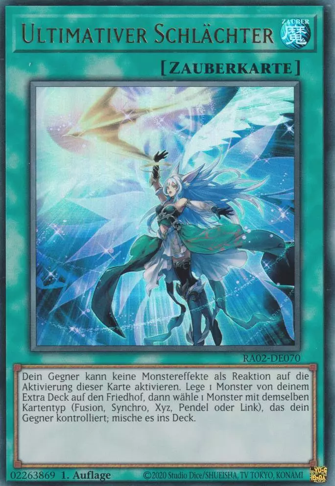 Ultimativer Schlächter RA02-DE070 ist in Ultra Rare Yu-Gi-Oh Karte aus 25th Anniversary Rarity Collection 2 1.Auflage