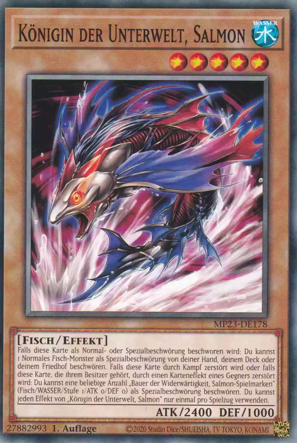 Königin der Unterwelt, Salmon MP23-DE178 ist in Common Yu-Gi-Oh Karte aus 25th Anniversary Tin Dueling Heroes 1.Auflage