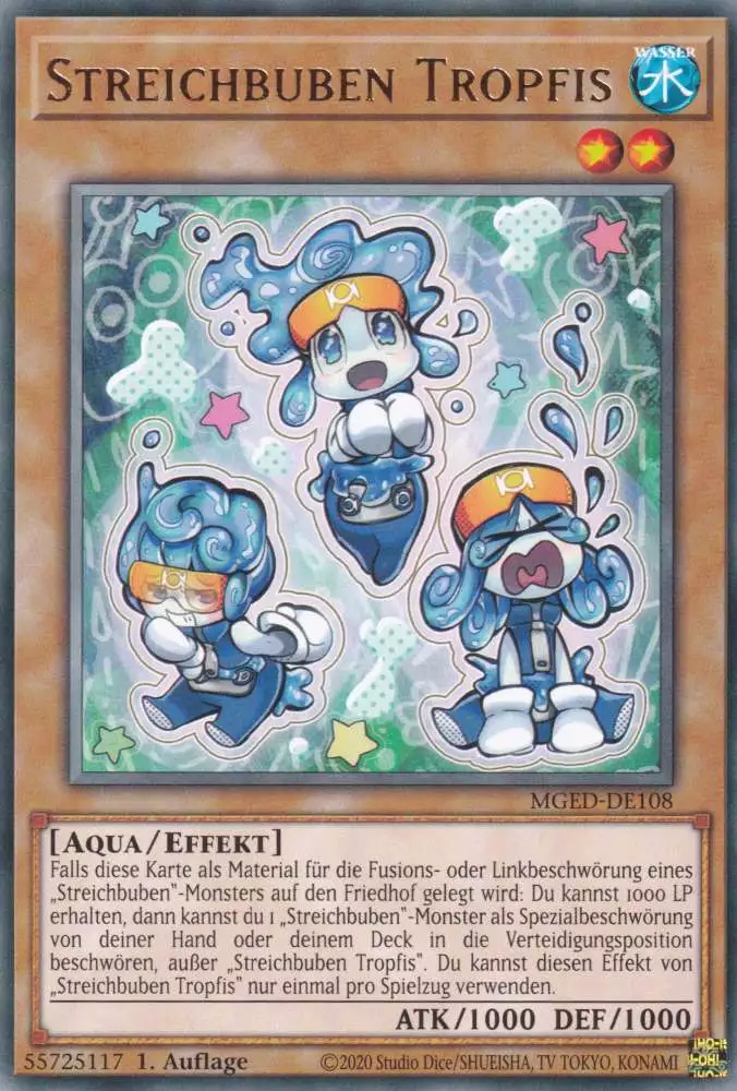 mged-de108-streichbuben-tropfis-rare-maximum-gold-el-dorado Streichbuben Tropfis MGED-DE108 ist in Rare Yu-Gi-Oh Karte aus Maximum Gold El Dorado 1.Auflage