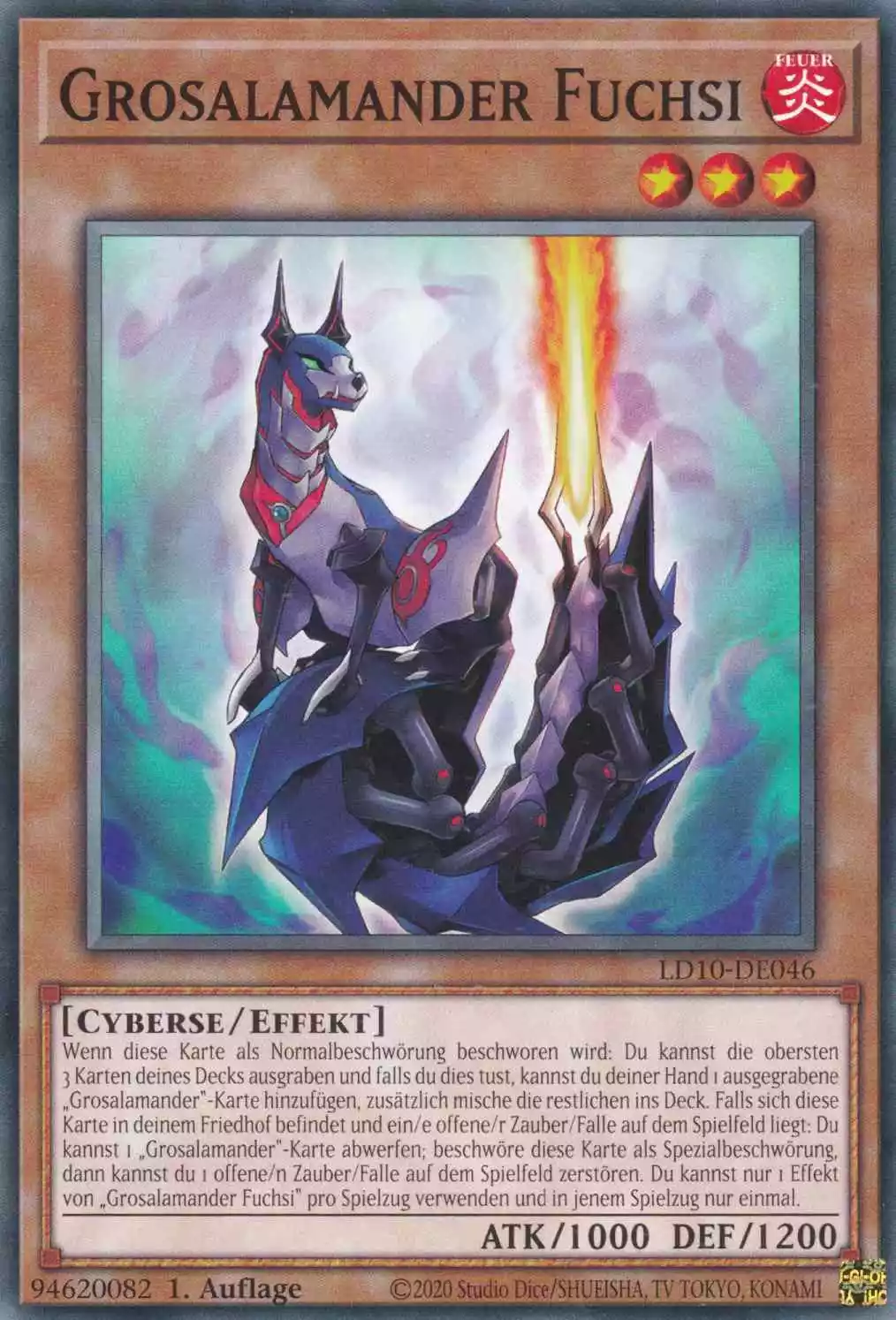 Grosalamander Fuchsi LD10-DE046 ist in Common Yu-Gi-Oh Karte aus Legendary Duelists Soulburning Volcano 1.Auflage