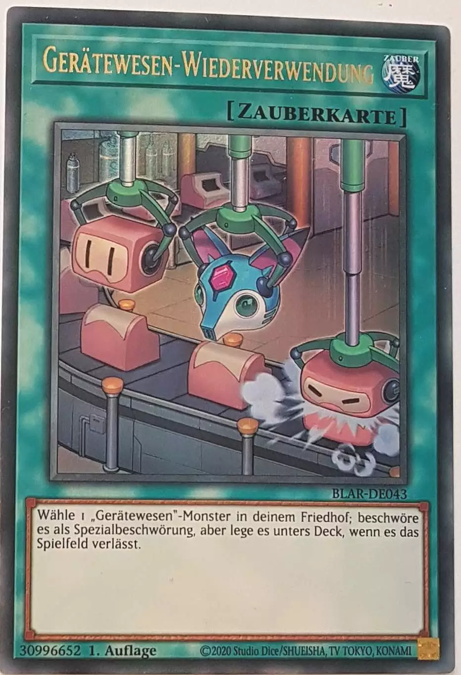 Gerätewesen-Wiederverwendung BLAR-DE043 ist in Ultra Rare Yu-Gi-Oh Karte aus Battles of Legend: Armageddon 1.Auflage