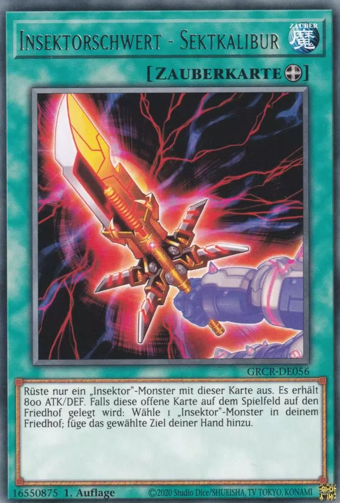 Insektorschwert - Sektkalibur GRCR-DE056 ist in Rare Yu-Gi-Oh Karte aus The Grand Creators 1.Auflage