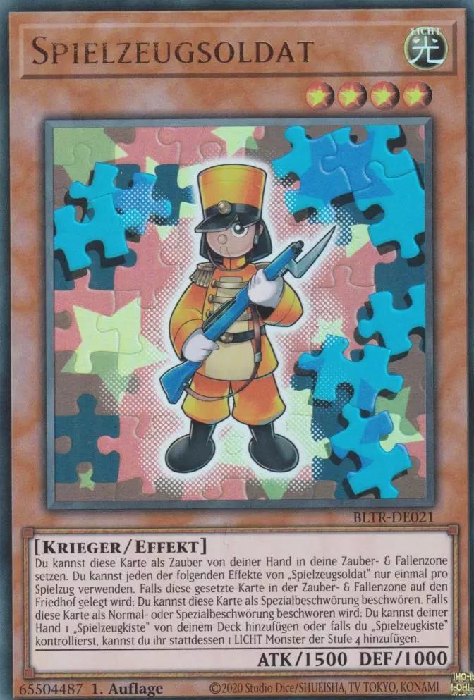 Spielzeugsoldat BLTR-DE021 ist in Ultra Rare Yu-Gi-Oh Karte aus Battles of Legend Terminal Revenge 1.Auflage