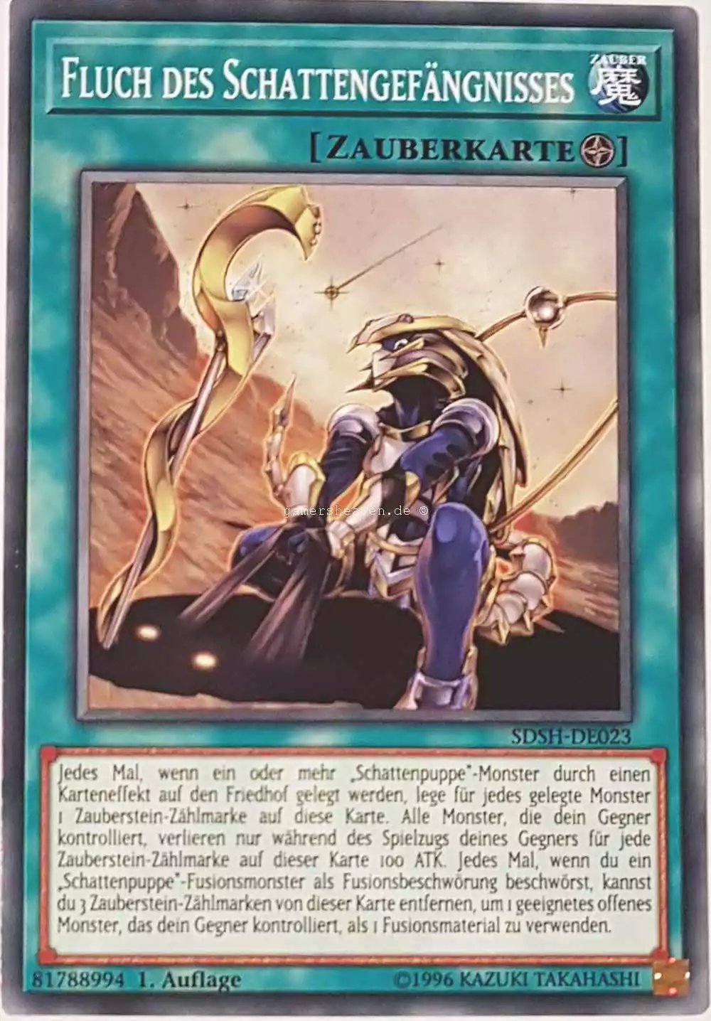 Fluch des Schattengefängnisses SDSH-DE023 ist in Common Yu-Gi-Oh Karte aus Shaddoll Showdown 1.Auflage