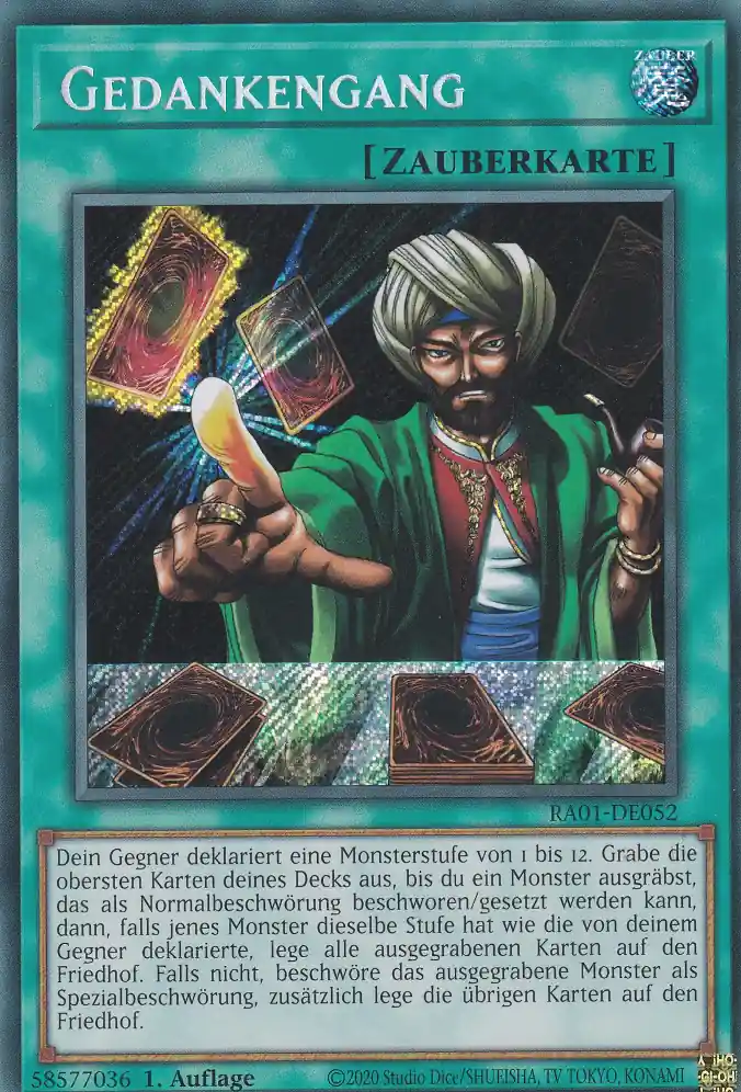 ra01-de052-scr-gedankengang-secret-rare-25th-anniversary-rarity-collection Gedankengang RA01-DE052 ist in Secret Rare Yu-Gi-Oh Karte aus 25th Anniversary Rarity Collection 1.Auflage