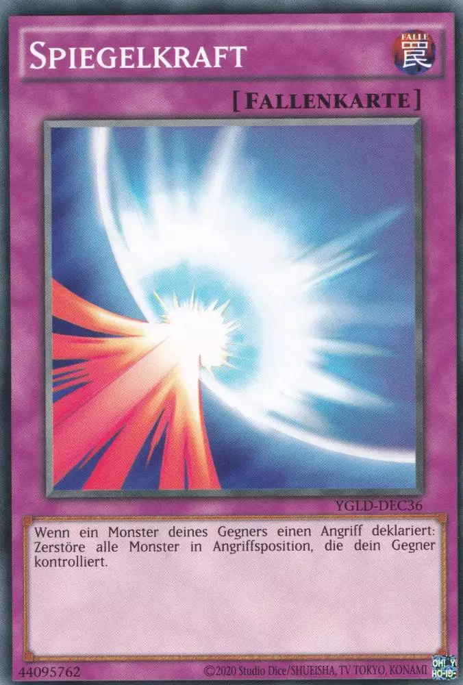 Spiegelkraft YGLD-DEC36 ist in Common Yu-Gi-Oh Karte aus Yugis Legendary Decks - King of Games unlimitiert