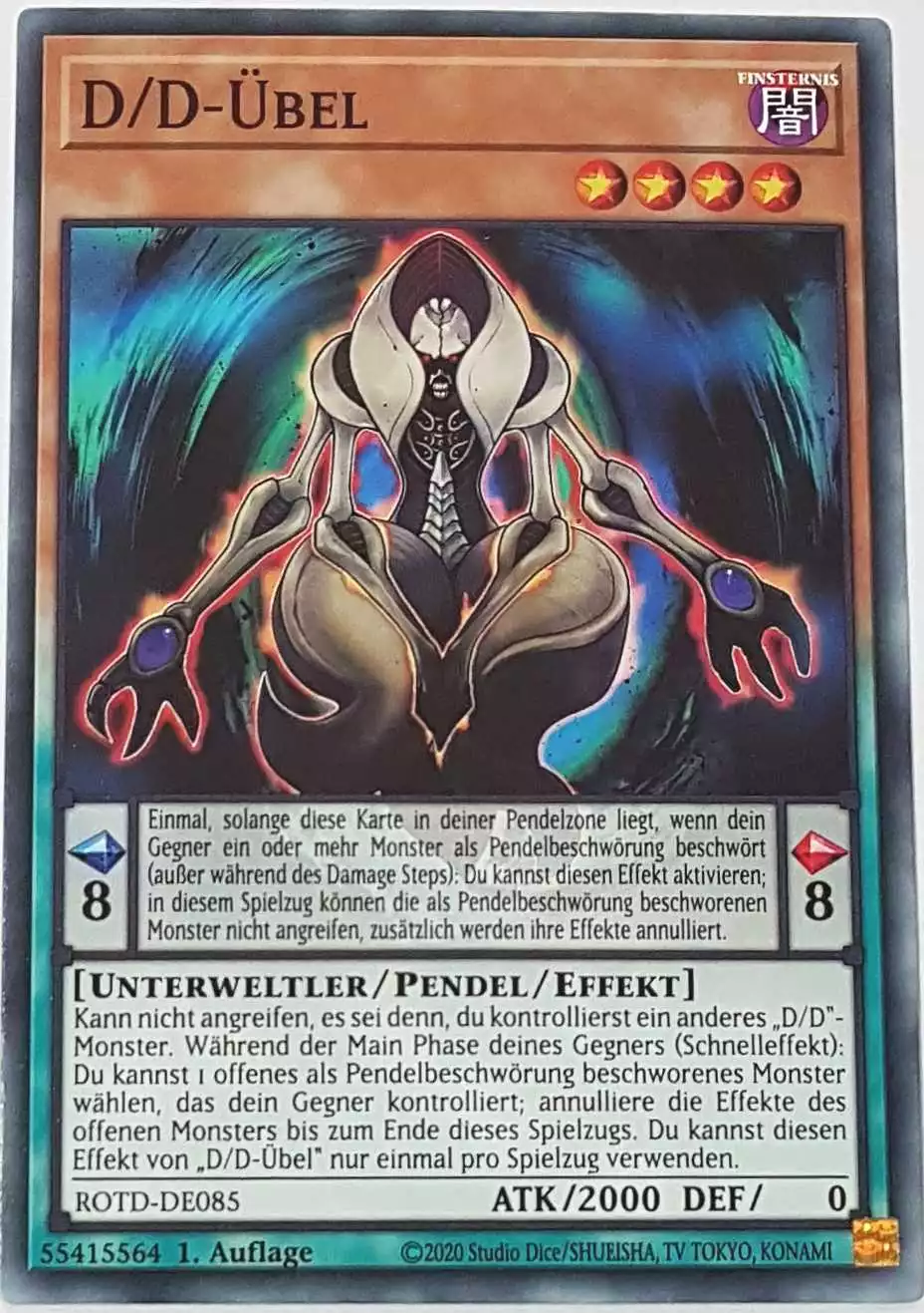 D/D-Übel ROTD-DE085 ist in Common Yu-Gi-Oh Karte aus Rise of the Duelist 1.Auflage