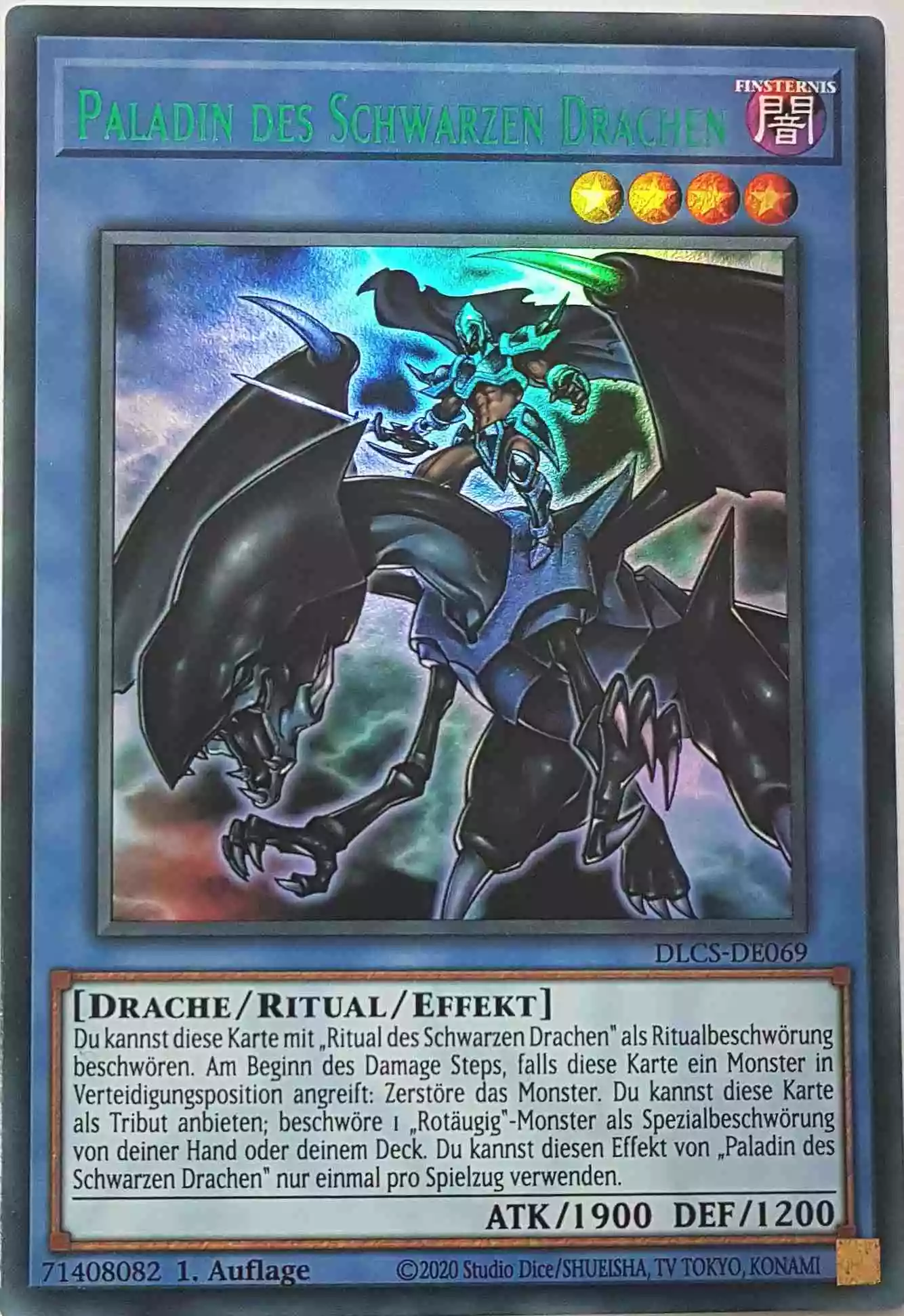 dlcs-de069-g-paladin-des-schwarzen-drachen-gruen-colorful-ultra-rare Paladin des Schwarzen Drachen (grün) DLCS-DE069-G ist in Colorful Ultra Rare Yu-Gi-Oh Karte aus Dragons of Legend The Complete Series 1.Auflage