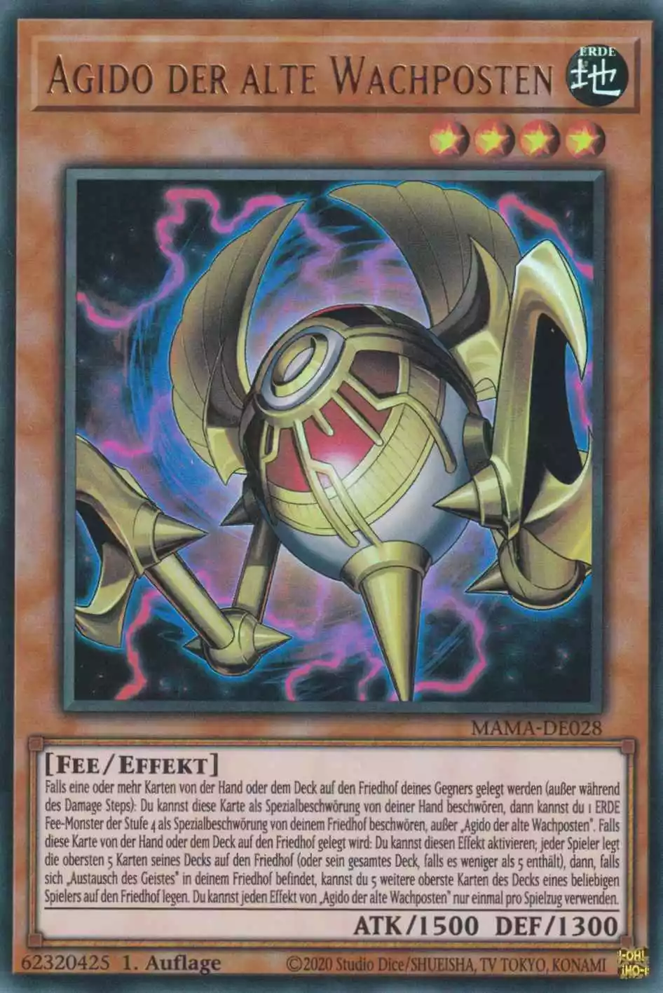 Agido der alte Wachposten MAMA-DE028 ist in Ultra Rare Yu-Gi-Oh Karte aus Magnificent Mavens 1.Auflage