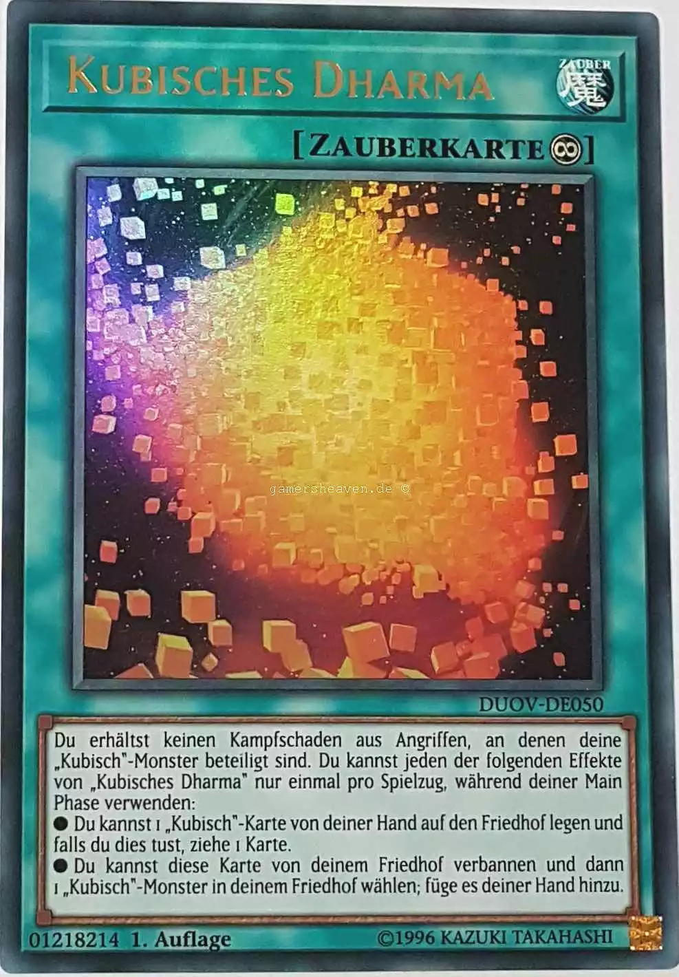 Kubisches Dharma DUOV-DE050 ist in Ultra Rare Yu-Gi-Oh Karte aus Duel Overload 1.Auflage