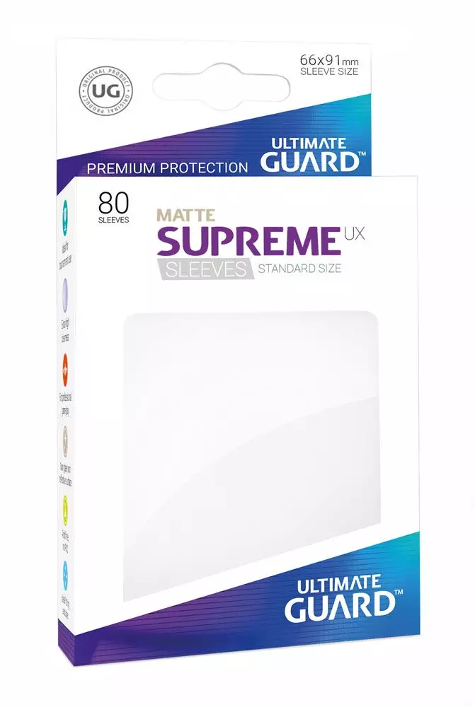 Ultimate Guard Supreme UX Kartenhüllen Standardgröße Matt Weiß (80)