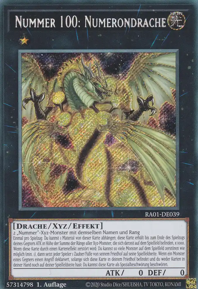 ra01-de039-scr-nummer-100-numerondrache-secret-rare-25th-anniversary-rarity-collection Nummer 100: Numerondrache RA01-DE039 ist in Secret Rare Yu-Gi-Oh Karte aus 25th Anniversary Rarity Collection 1.Auflage
