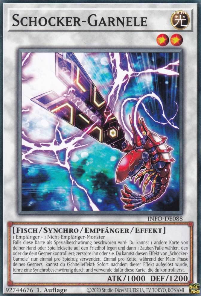 Schocker-Garnele INFO-DE088 ist in Common Yu-Gi-Oh Karte aus The Infinite Forbidden 1.Auflage