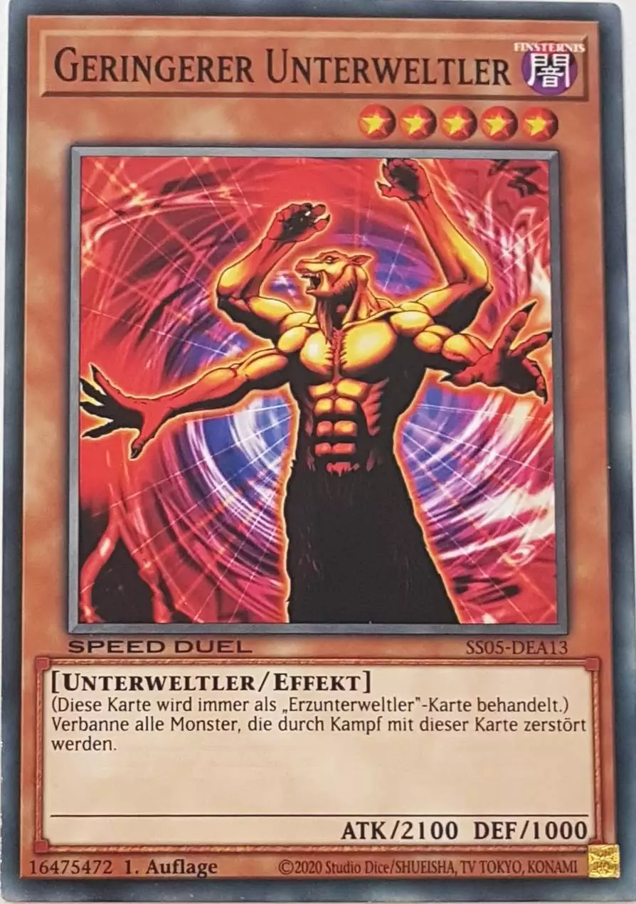 Geringerer Unterweltler SS05-DEA13 ist in Common Yu-Gi-Oh Karte aus Twisted Nightmares 1.Auflage