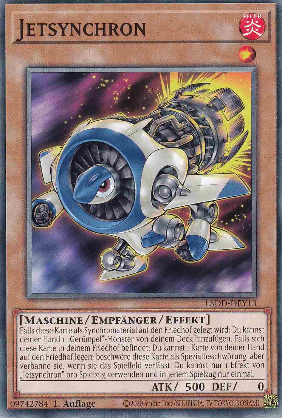 Jetsynchron Common L5DD-DEY13 Yugioh Karte Jetsynchron L5DD-DEY13 ist in Common Yu-Gi-Oh Karte aus Legendary 5D’s Decks 1.Auflage
