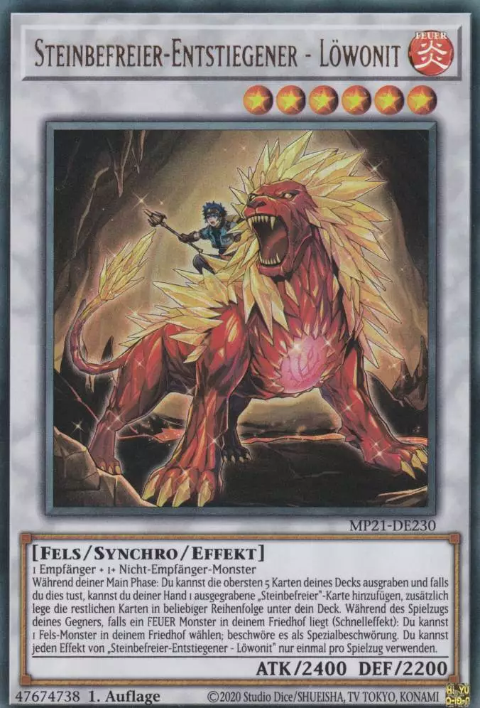 mp21-de230-steinbefreier-entstiegener-loewonit-ultra-rare-tin-of-ancient-battles Steinbefreier-Entstiegener - Löwonit MP21-DE230 ist in Ultra Rare Yu-Gi-Oh Karte aus Tin of Ancient Battles 1.Auflage
