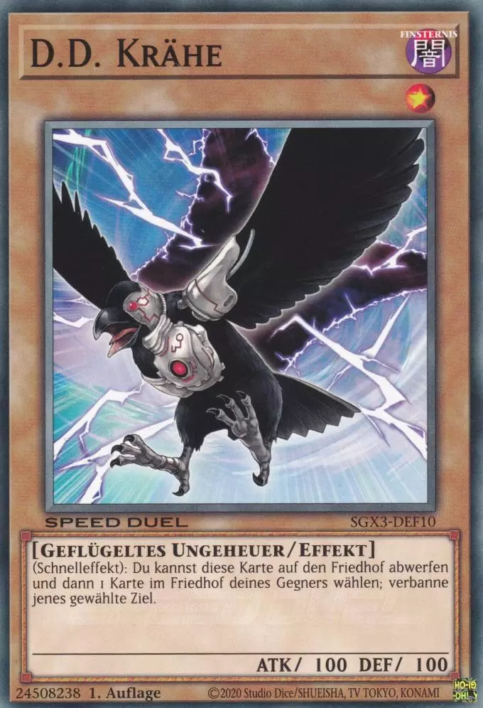 sgx3-def10-d-d-kraehe-common-speed-duel-gx-duelists-of-shadows D.D. Krähe SGX3-DEF10 ist in Common Yu-Gi-Oh Karte aus Speed Duel GX: Duelists of Shadows 1.Auflage