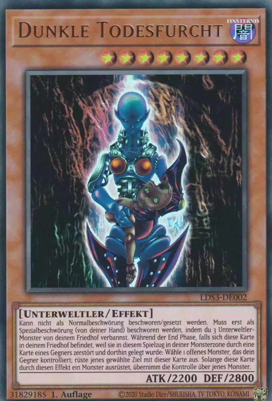 Dunkle Todesfurcht LDS3-DE002 ist in Ultra Rare Yu-Gi-Oh Karte aus Legendary Duelists Season 3 1.Auflage