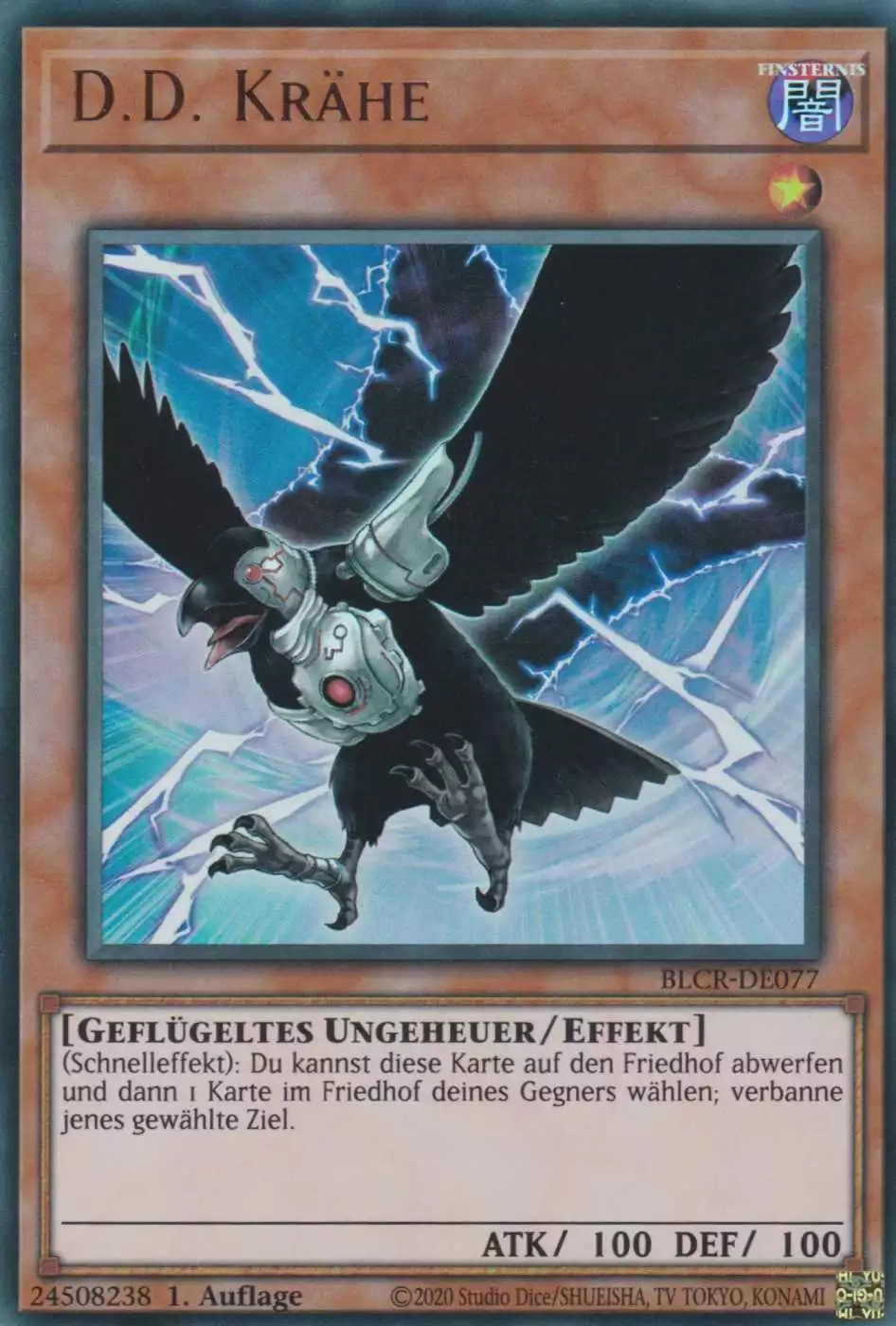 D.D. Krähe BLCR-DE077 ist in Ultra Rare Yu-Gi-Oh Karte aus Battles of Legend Crystal Revenge 1.Auflage
