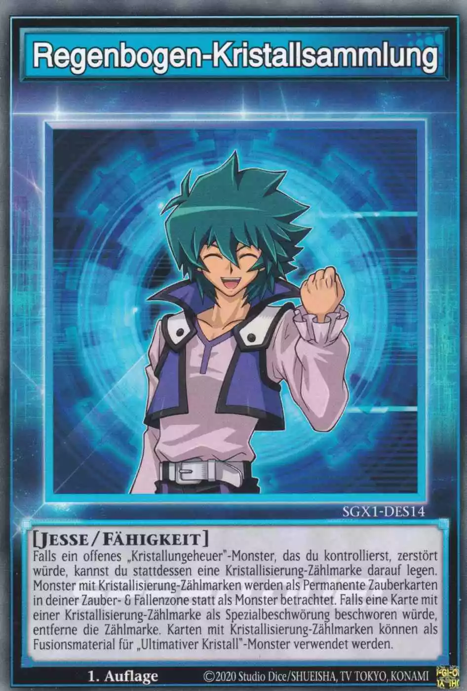 Regenbogen-Kristallsammlung SGX1-DES14 ist in Common Yu-Gi-Oh Karte aus Speed Duel GX Duel Academy Box 1.Auflage