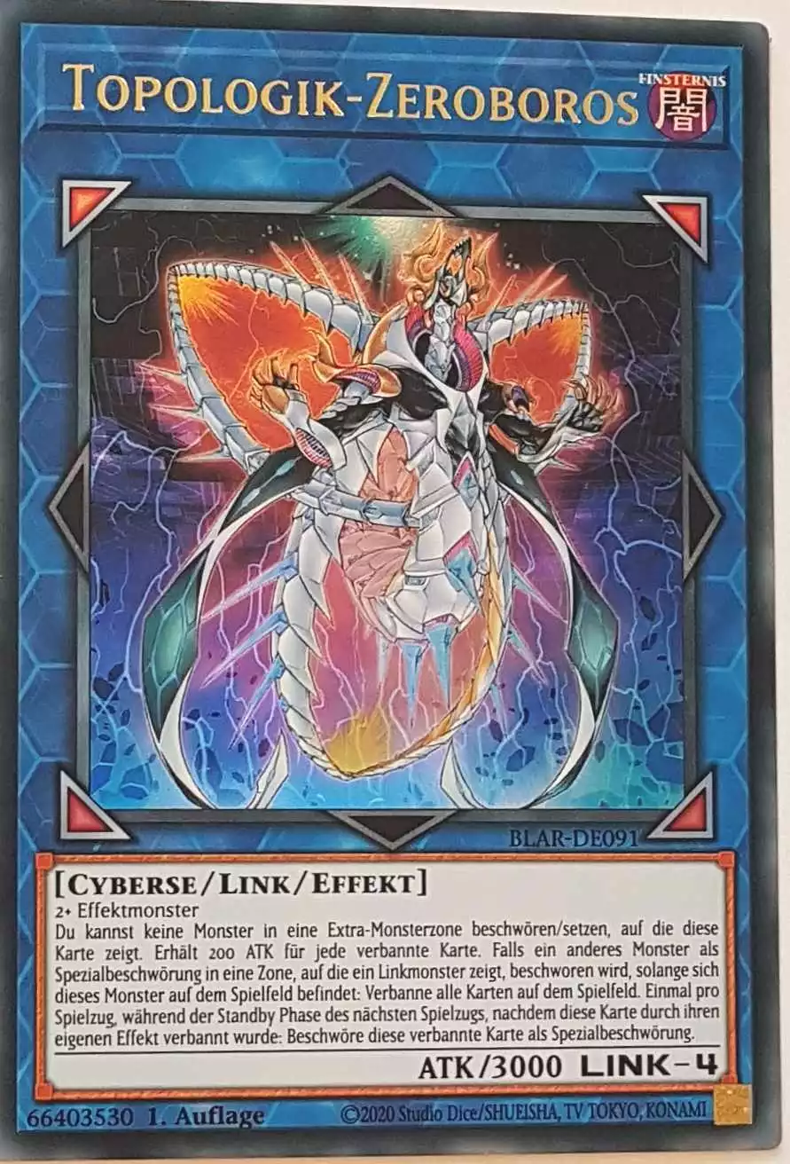 Topologik-Zeroboros BLAR-DE091 ist in Ultra Rare Yu-Gi-Oh Karte aus Battles of Legend: Armageddon 1.Auflage