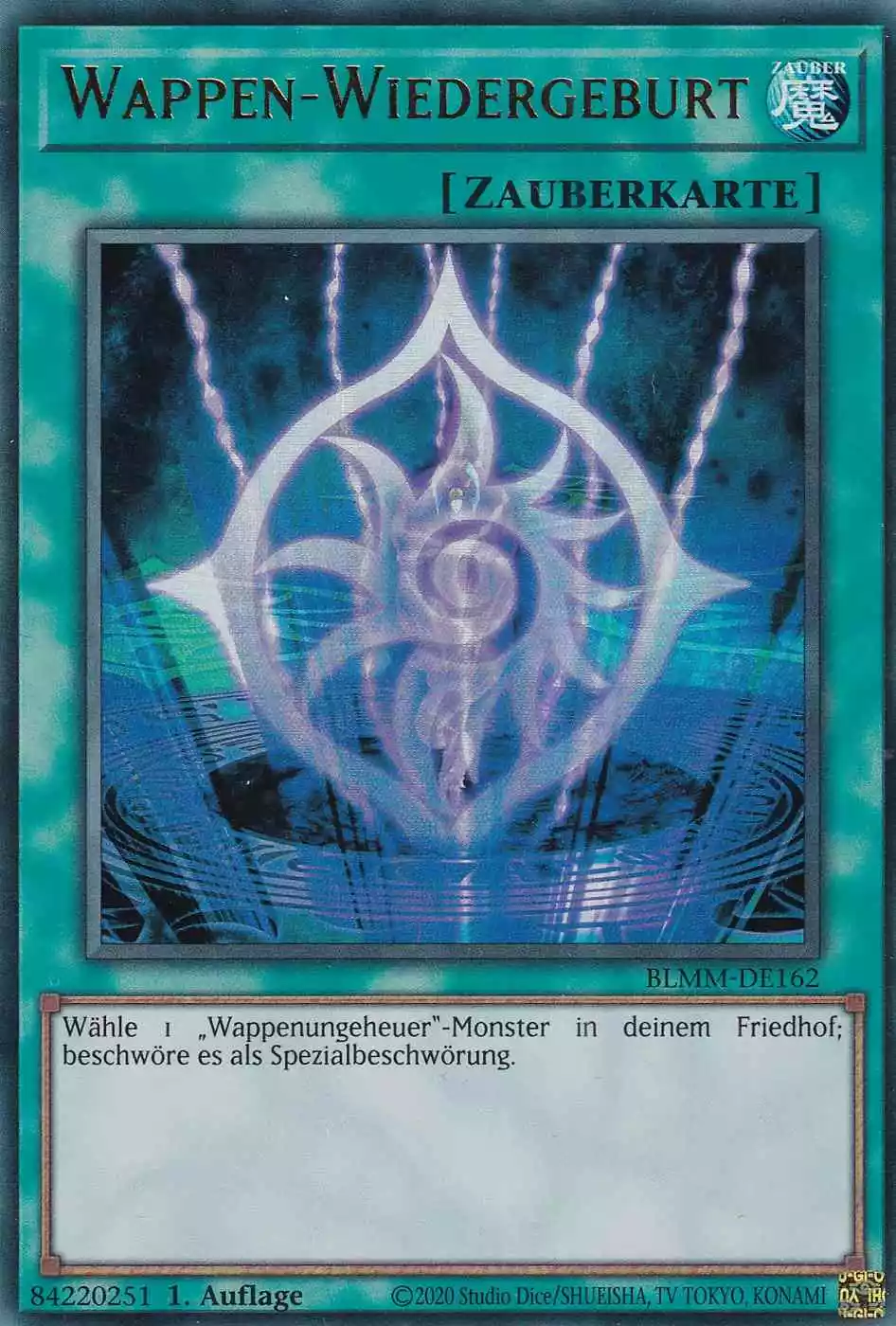 Wappen-Wiedergeburt BLMM-DE162 ist in Ultra Rare Yu-Gi-Oh Karte aus Battles of Legend Monster Mayhem 1.Auflage