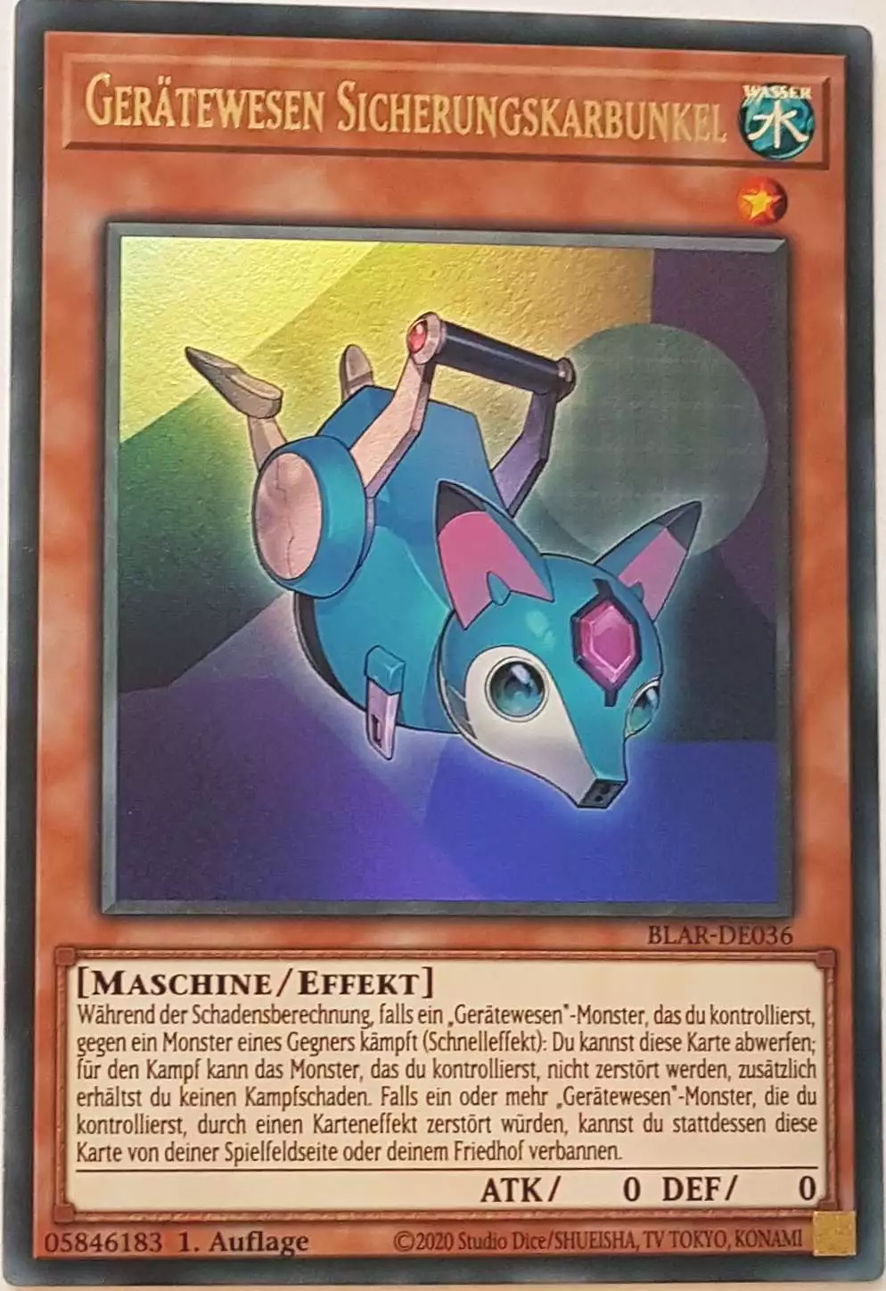 Gerätewesen Sicherungskarbunkel BLAR-DE036 ist in Ultra Rare Yu-Gi-Oh Karte aus Battles of Legend: Armageddon 1.Auflage